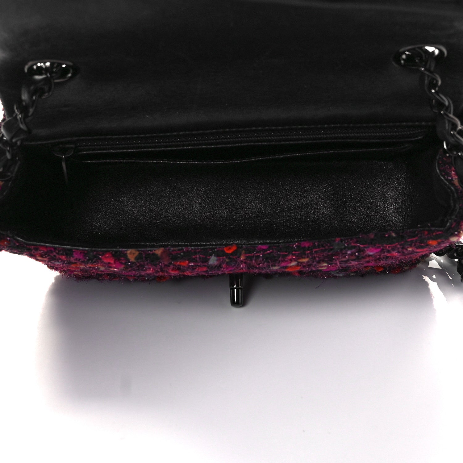 Chanel Tweed Quilted Mini Rectangular Flap Pink Multicolor 4 of 8