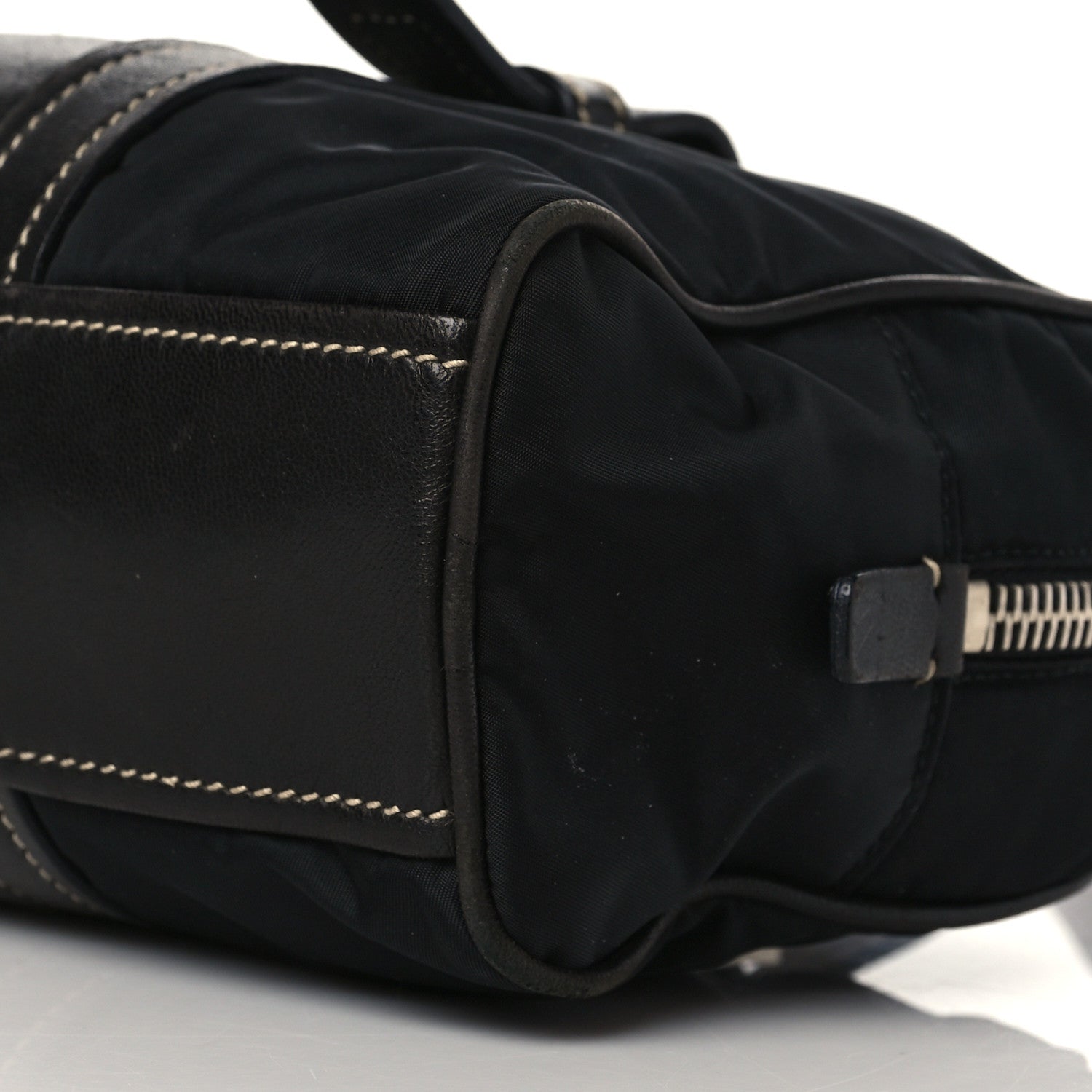Prada Tessuto Nylon Soft Calf Tote Black 9 of 9