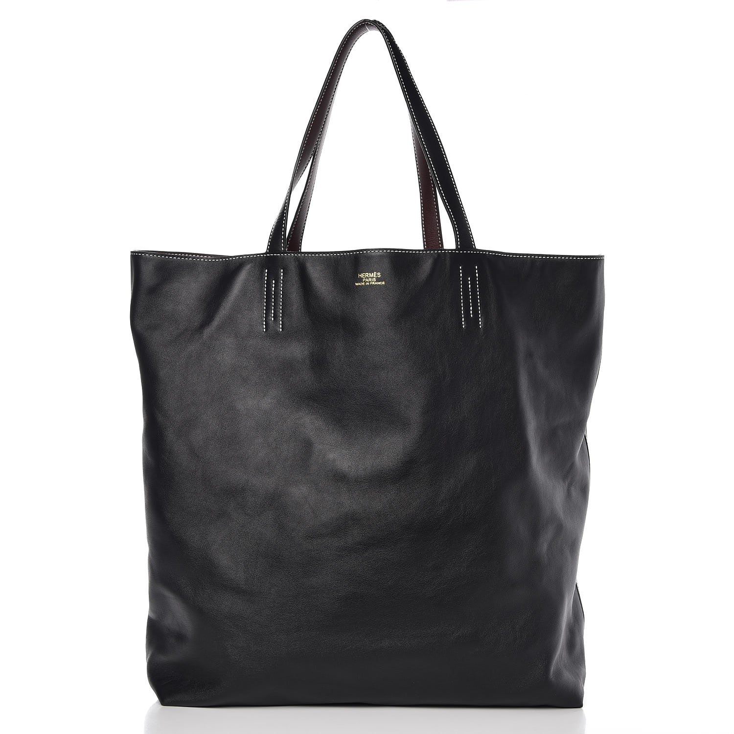Hermes Sikkim Double Sens 45 Reversible Tote Black Prune 1 of 10