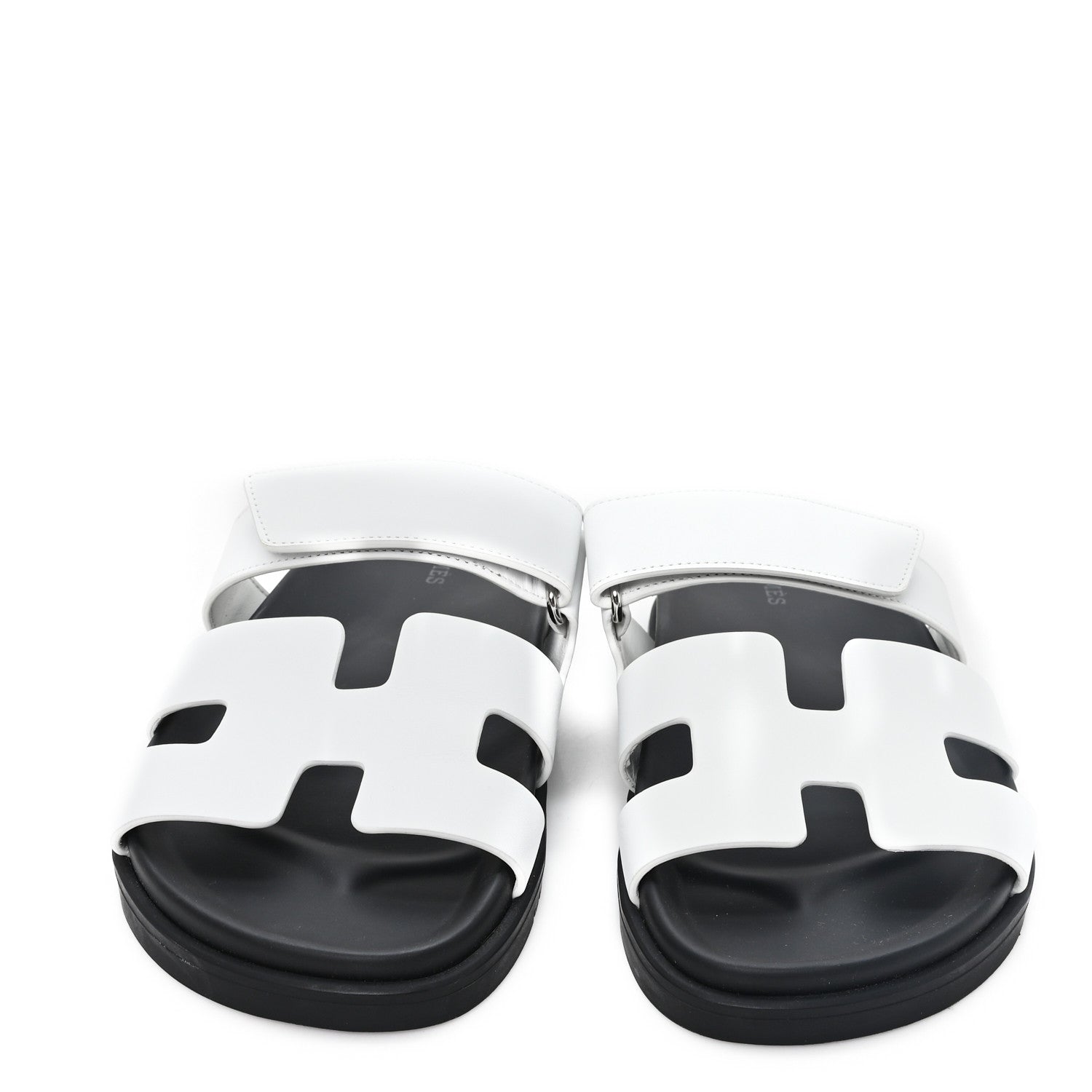 Hermes Calfskin Womens Chypre Sandals 38.5 White 3 of 9