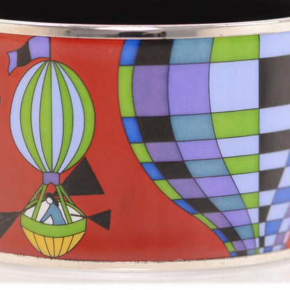 Hermes Extra Wide Air Balloons Enamel Bangle Red PM 7 of 8