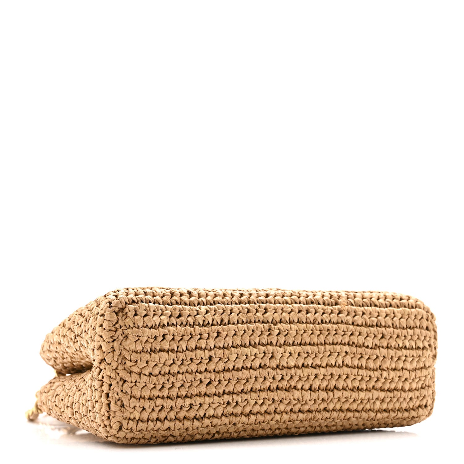 Chanel Braided Raffia Nano Kelly Flap Bag Dark Beige 4 of 12