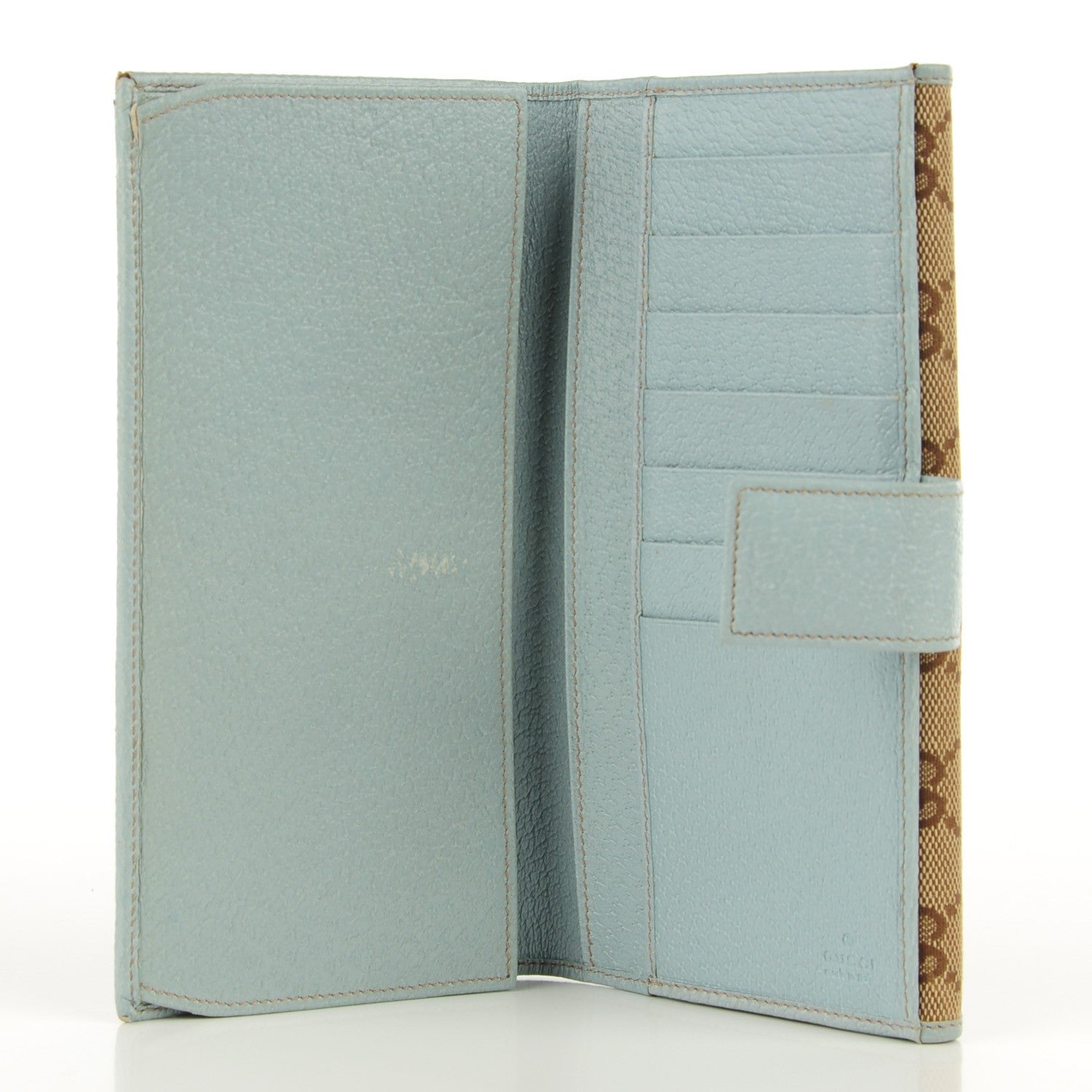 Gucci Monogram Metal Bar Continental Flap Wallet Blue 5 of 7