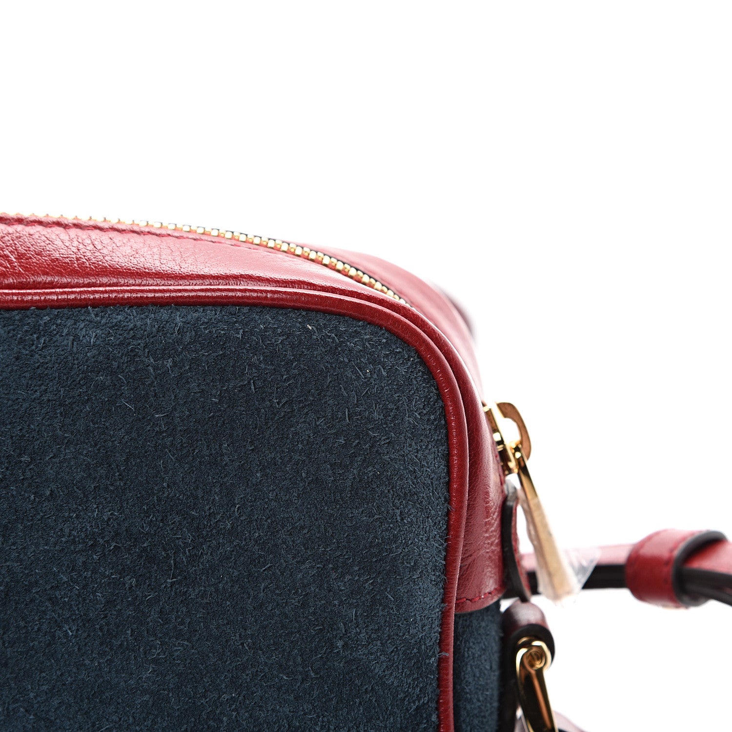 Gucci Suede Calfskin Web Mini Ophidia Shoulder Bag New Blue Romantic Cherry 11 of 13