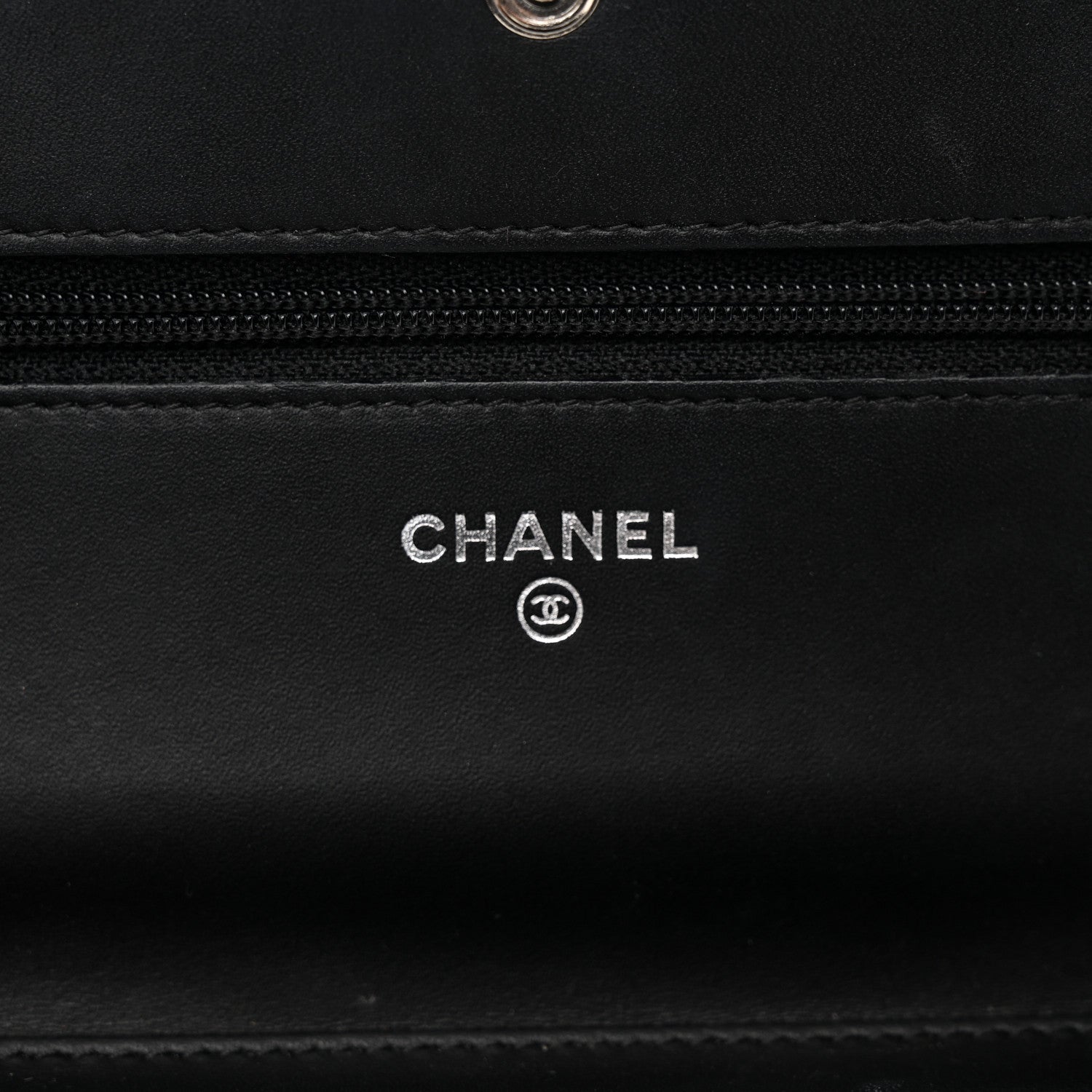 Chanel Shiny Aged Calfskin Quilted Boy Wallet On Chain WOC So Black 6 of 18