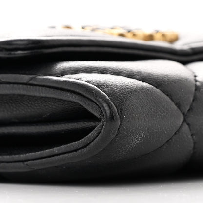 Chanel Lambskin Quilted Chanel 19 Flap Coin Purse With Chain Black 11 of 15