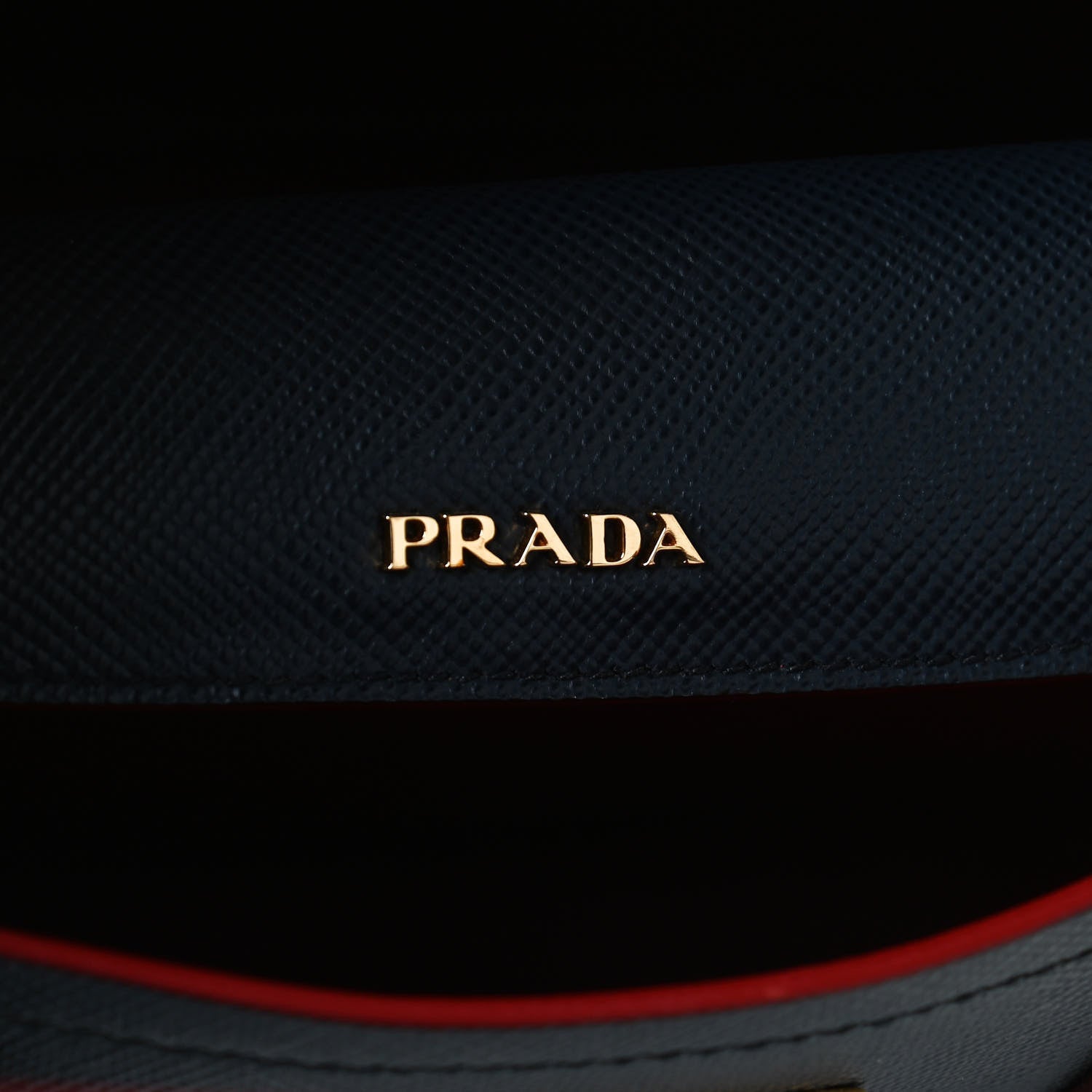Prada Saffiano Cuir Small Double Bag Baltico Fuoco 6 of 11