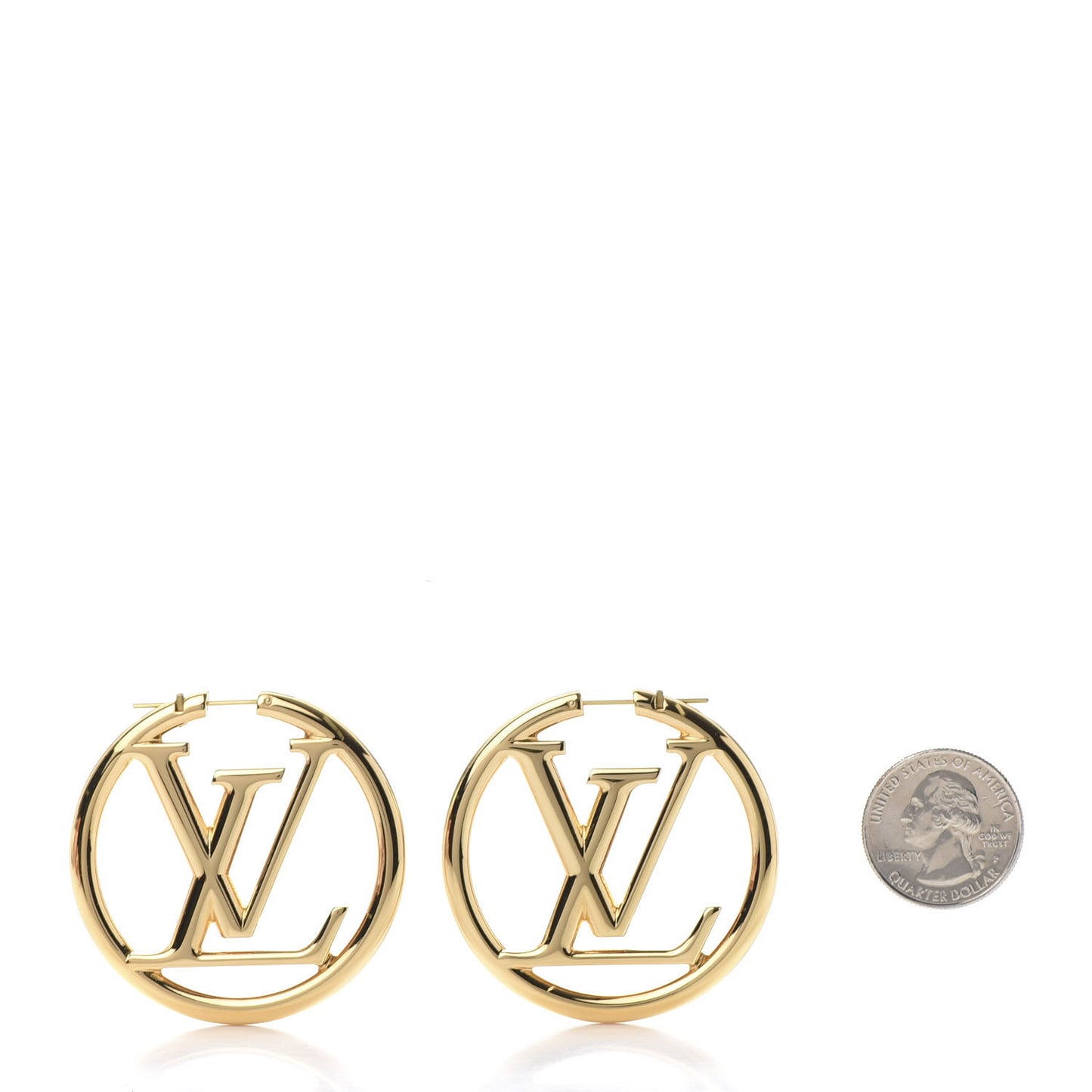 Metal Louise Hoop Earrings Gold