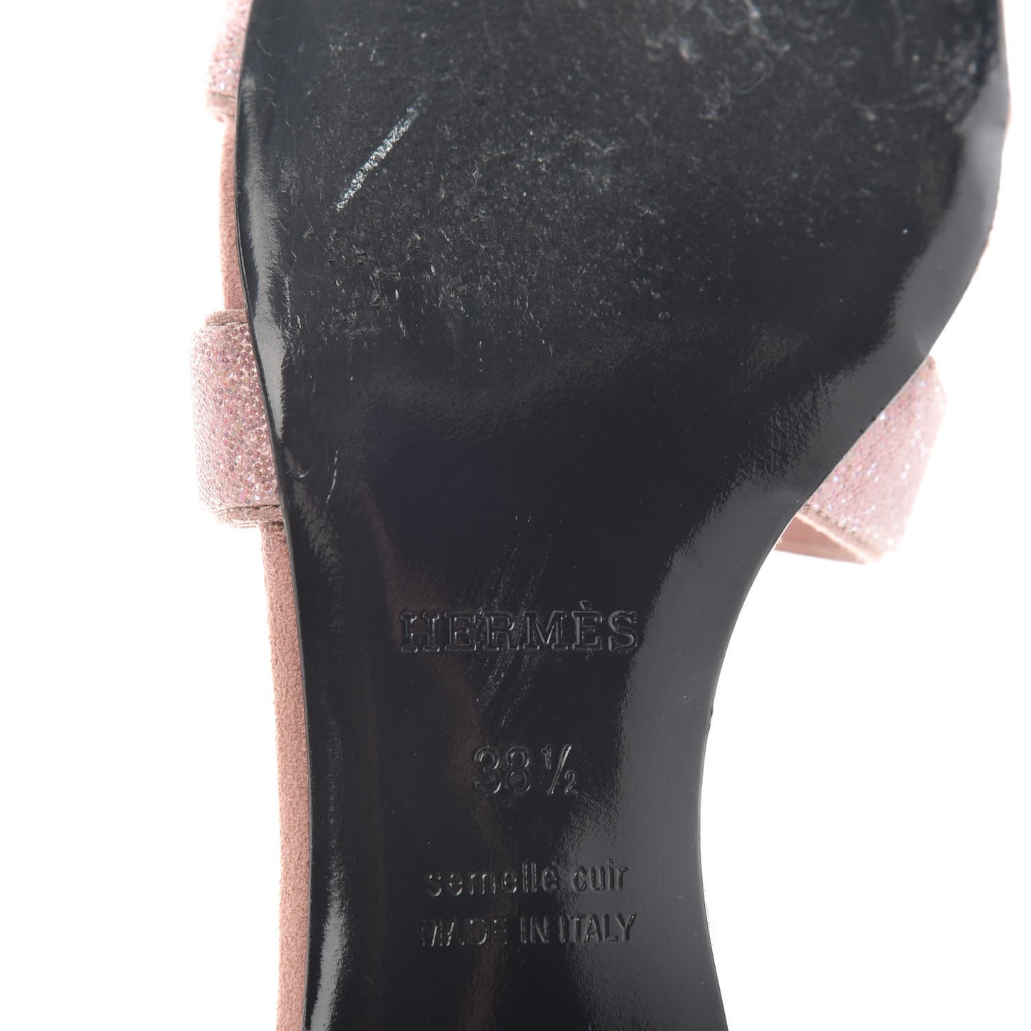 Suede Goatskin Crystal Oasis Sandals 38.5 Rose