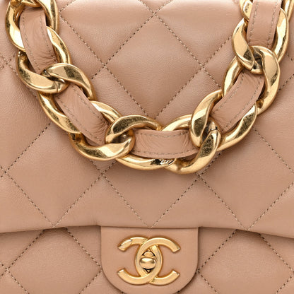 Chanel Lambskin Quilted Large CC Funky Town Flap Beige 8 of 11