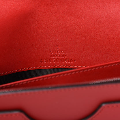 Gucci Calfskin Embossed Chain Wallet Red 8 of 8