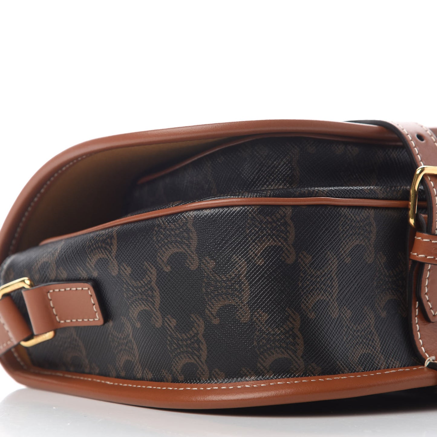 Triomphe Canvas Medium Folco Bag Tan