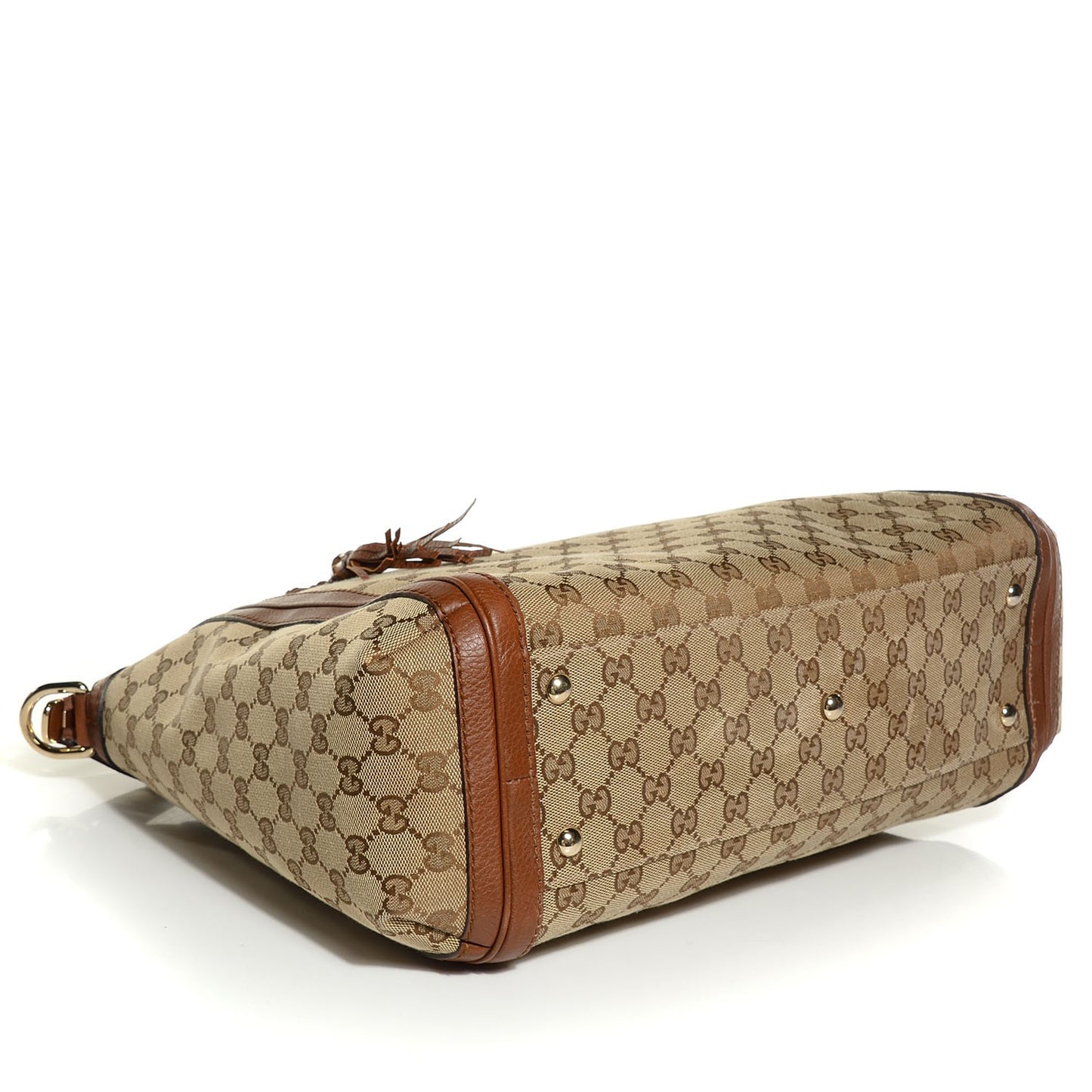 Monogram Cellarius Calfskin Large Bella Top Handle Bag Beige Ebony Cuir