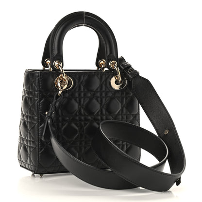 Christian Dior Lambskin Cannage Small My ABCDior Lady Dior Black 3 of 8