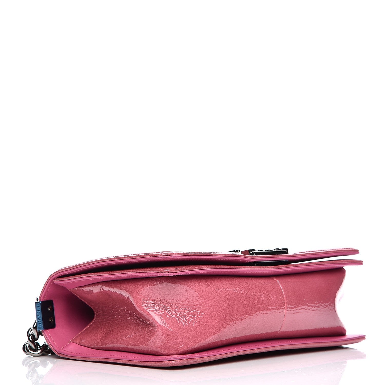 Chanel Patent Tweed Medium Boy Flap Fuchsia 4 of 8