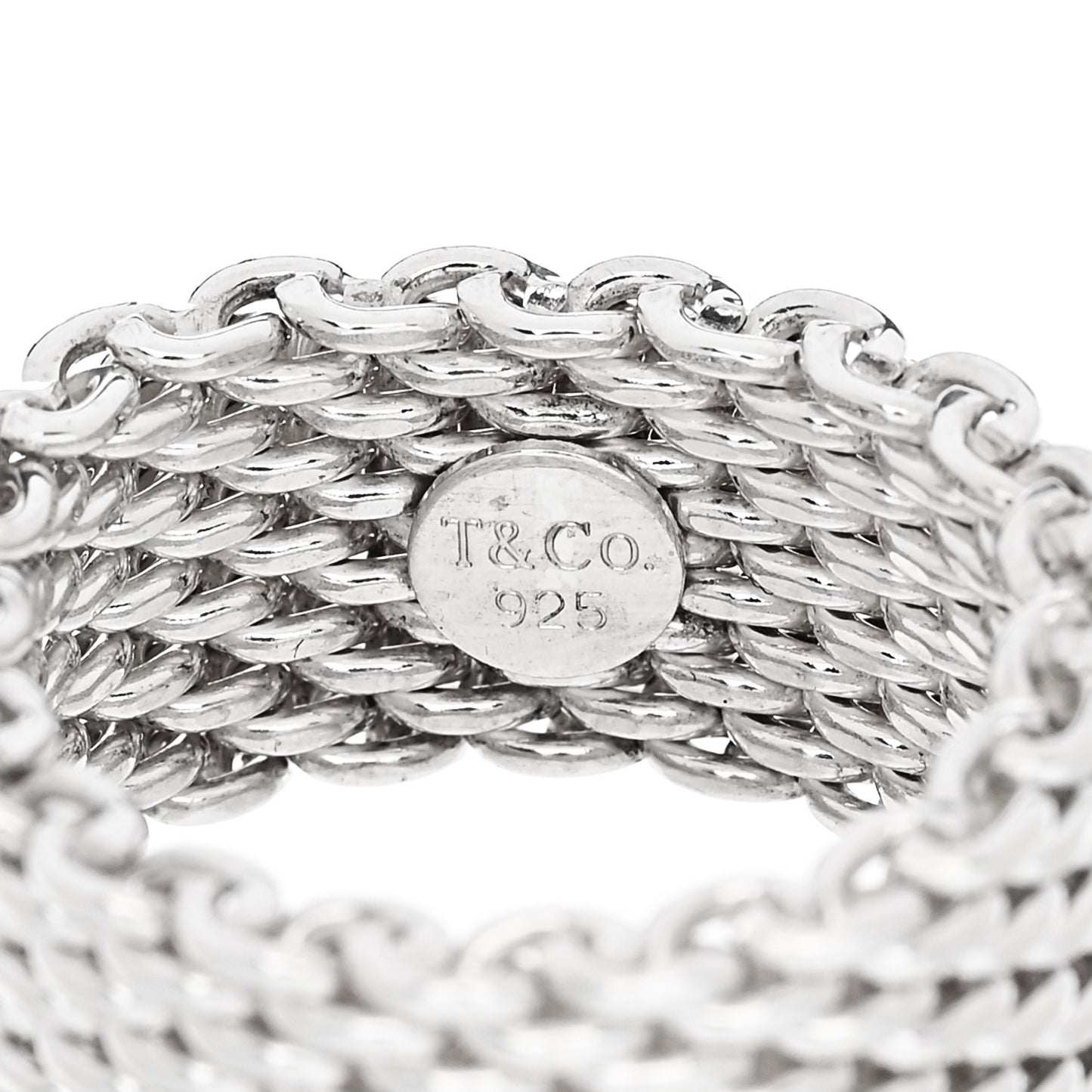 Sterling Silver Somerset Mesh Ring 53 6.5