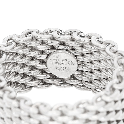 Tiffany Sterling Silver Somerset Mesh Ring 53 6.5 4 of 4