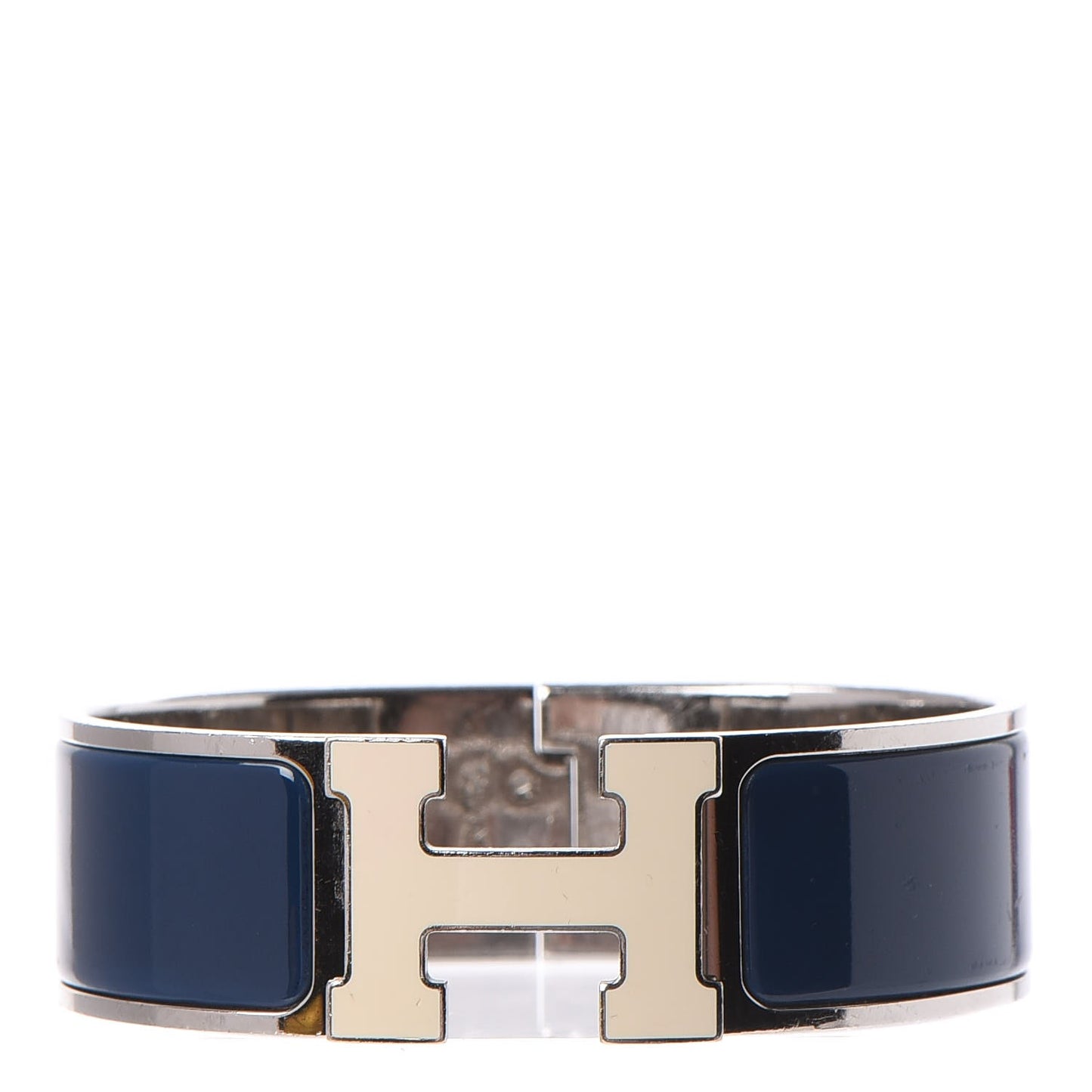 Enamel Wide Clic Clac H Bracelet GM Indigo