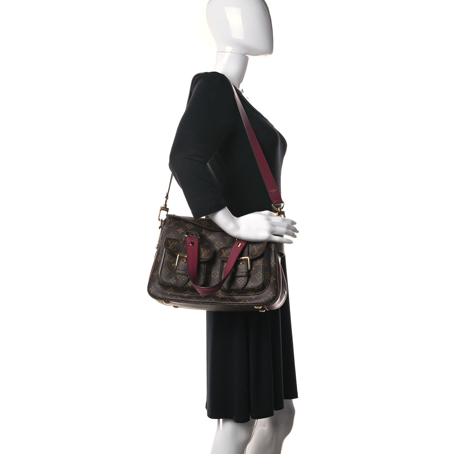 Louis Vuitton Monogram Manhattan NM Raisin 2 of 12