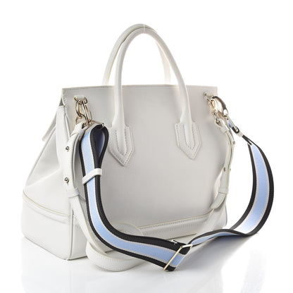 Versace Calfskin Large Palazzo Empire Bag White 3 of 10