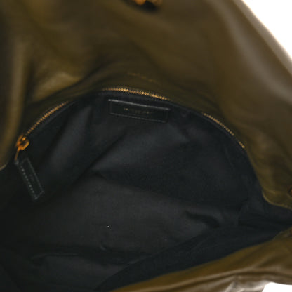 Saint Laurent Lambskin Quilted Medium Loulou Puffer Monogram Chain Satchel Seaweed 6 of 10