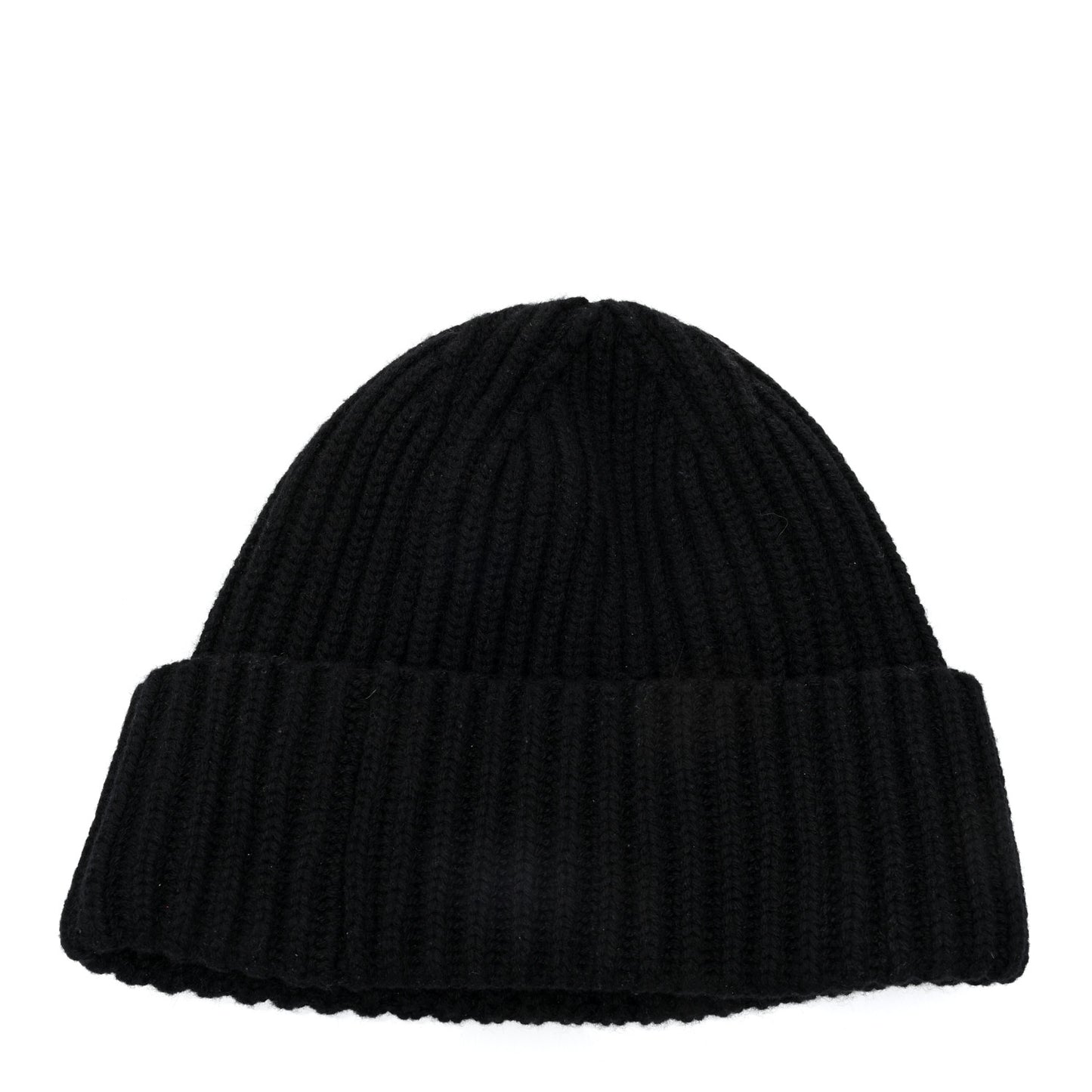Cashmere Beaded Sequin Logo Beanie Hat Black