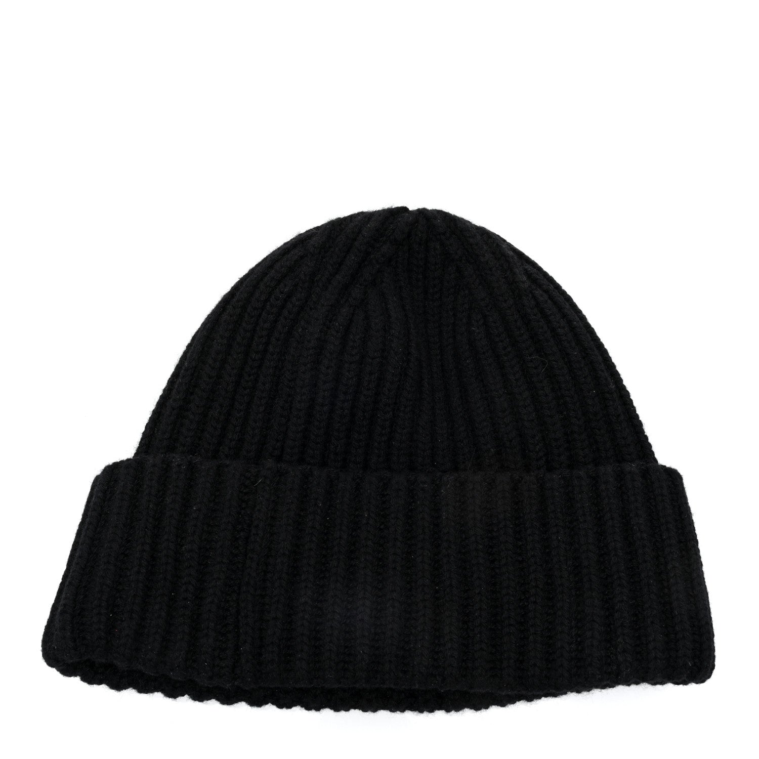 Chanel Cashmere Beaded Sequin Logo Beanie Hat Black 3 of 5