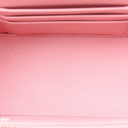 Chanel Lambskin Quilted Small Top Handle Vanity Case With Chain Dark Pink 5 of 11