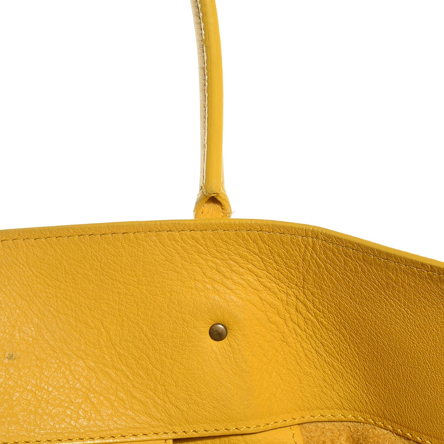 Veau Leather Papier A4 Tote Mimosa