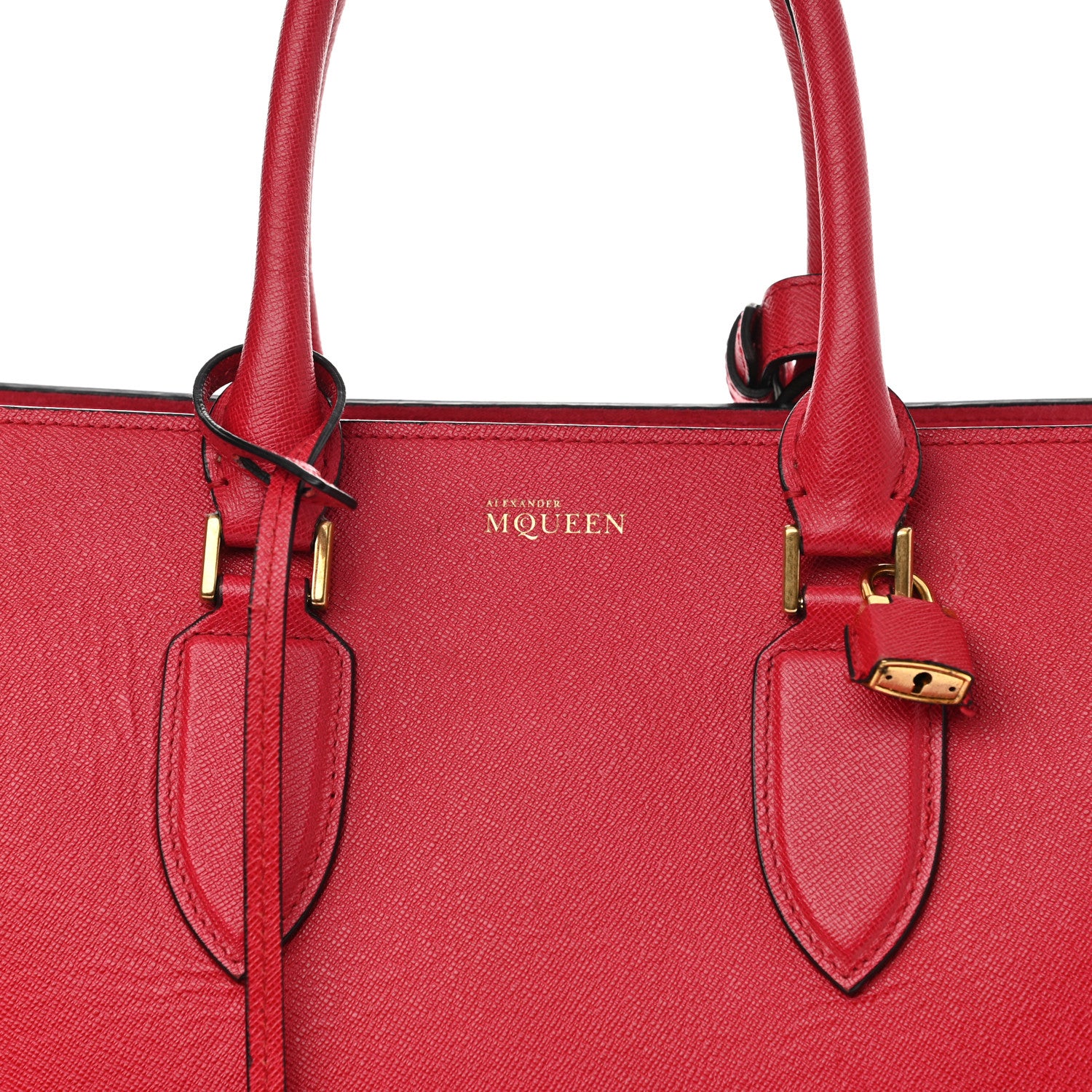 Alexander McQueen Saffiano Heroine Open Tote Red 9 of 16