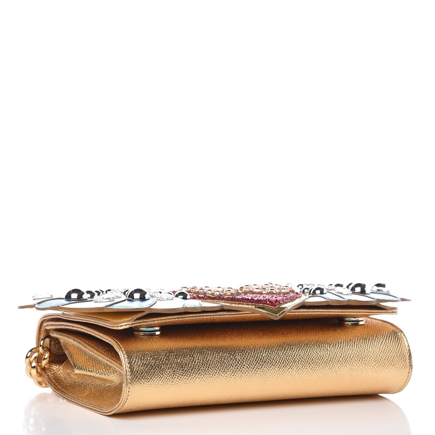Dauphine Heart DG Shoulder Bag Gold