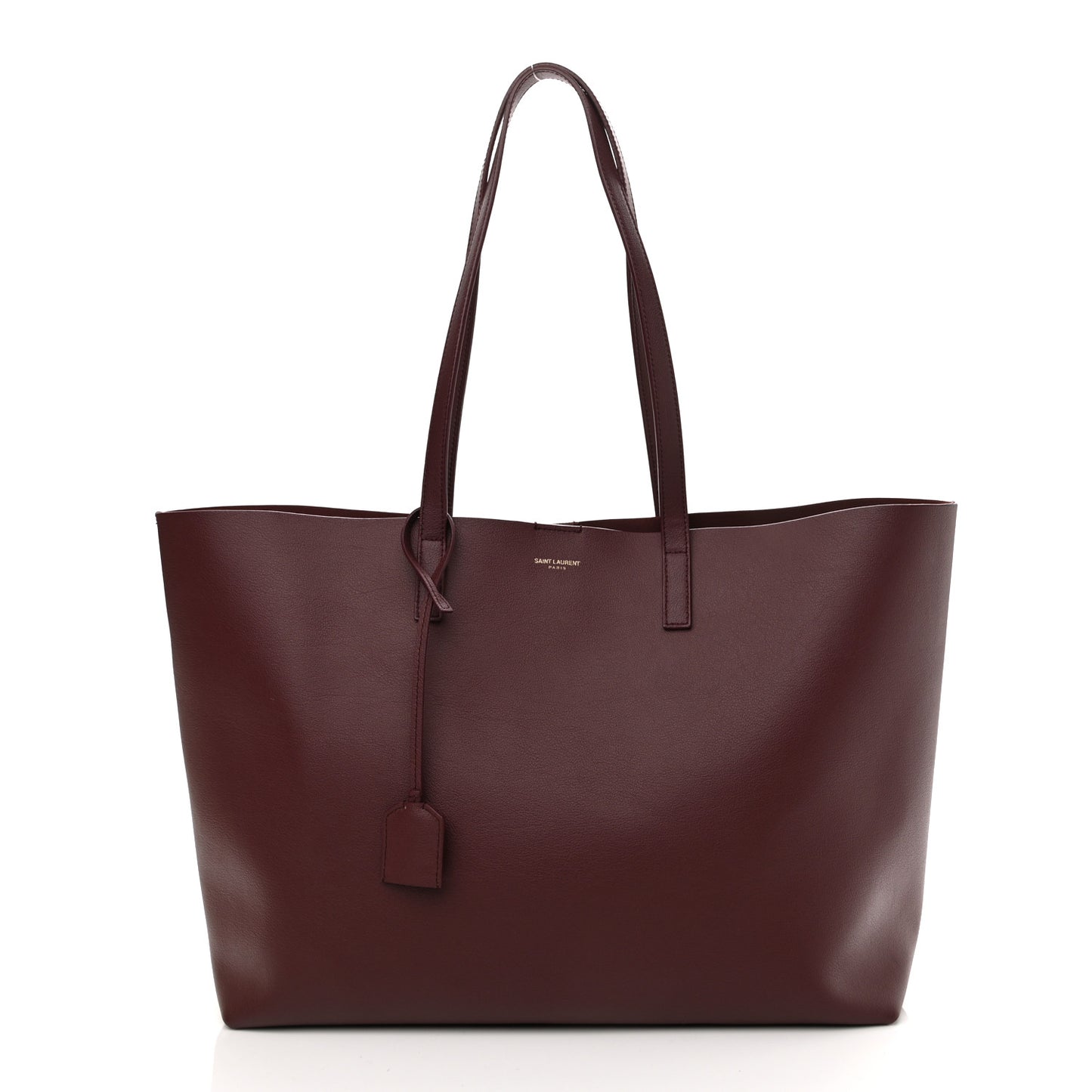 Calfskin Large Shopping Tote Bordeaux