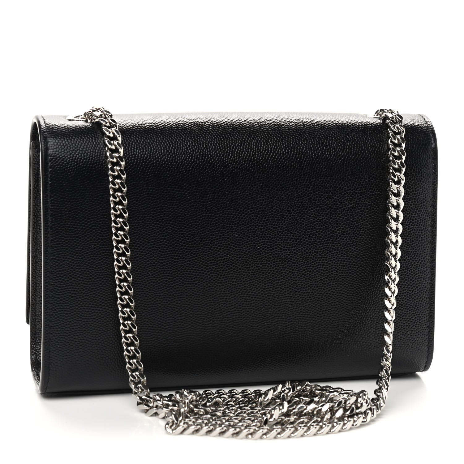 Saint Laurent Grain De Poudre Small Monogram Kate Satchel Black 3 of 9