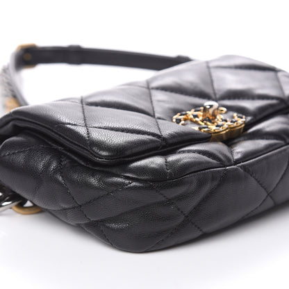 Chanel Lambskin Quilted Chanel 19 Waist Bag Black 8 of 12
