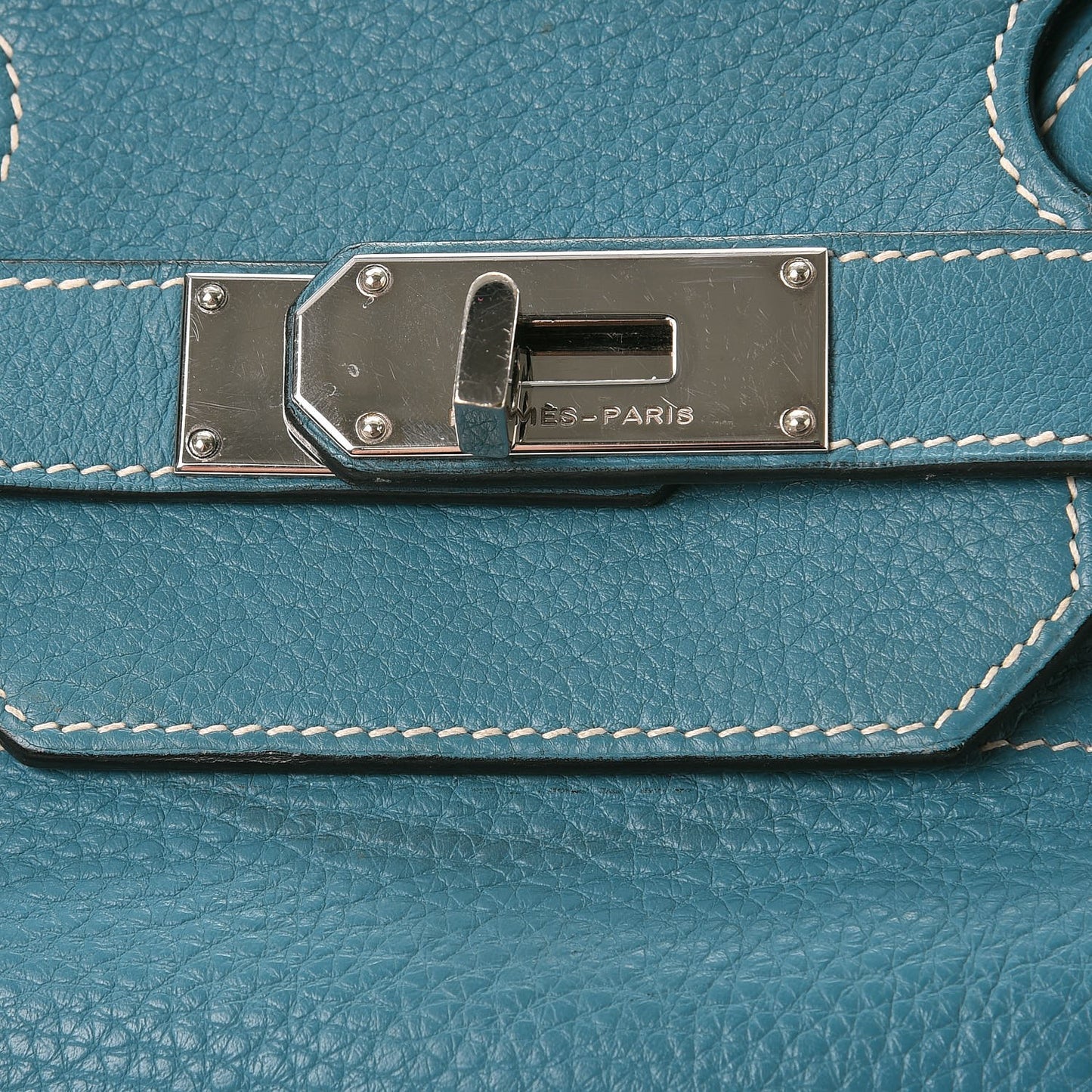 Taurillon Clemence JPG Birkin 42 Blue Jean