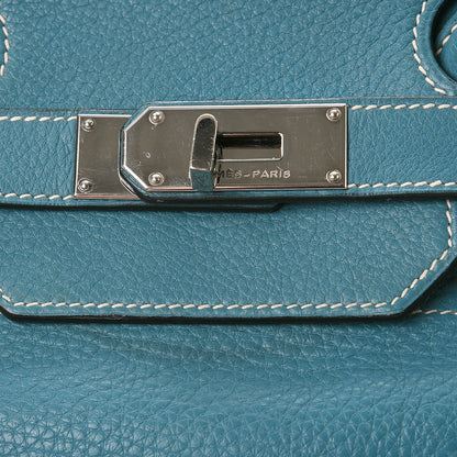 Hermes Taurillon Clemence JPG Birkin 42 Blue Jean 9 of 21