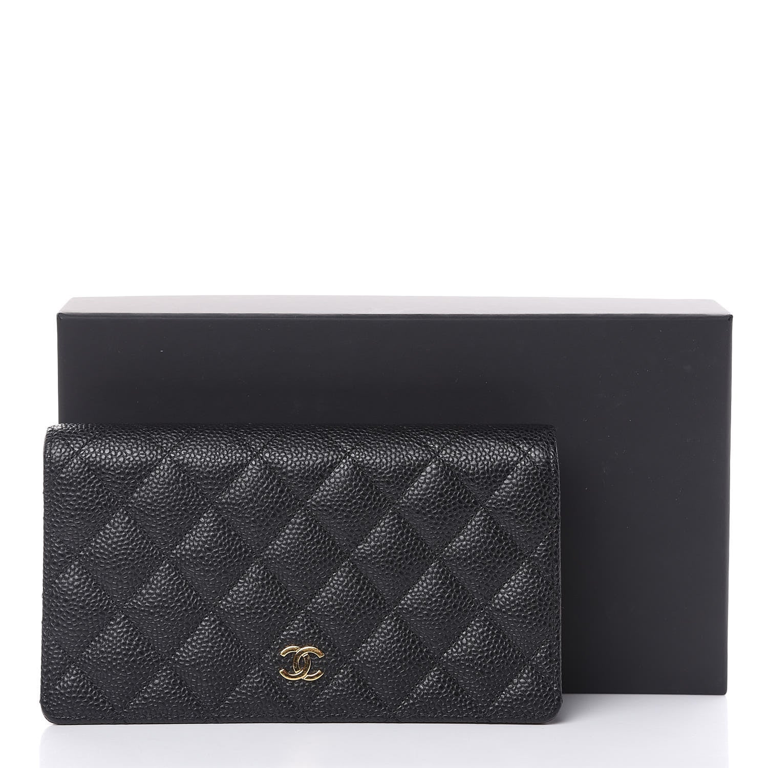 Chanel Caviar Quilted Yen Wallet Black 9 of 9