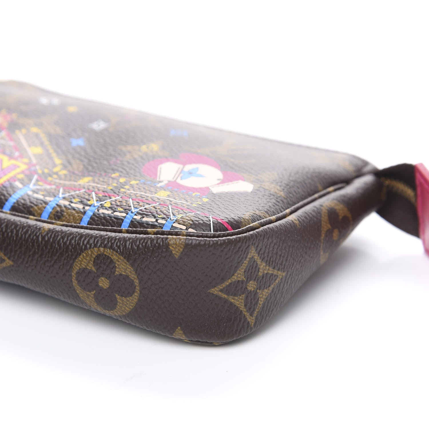 Louis Vuitton Monogram 2020 Christmas Animation Roller Coaster Mini Pochette Accessories Pivoine 8 of 9