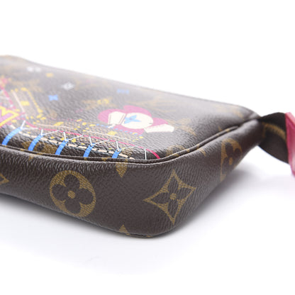 Louis Vuitton Monogram 2020 Christmas Animation Roller Coaster Mini Pochette Accessories Pivoine 8 of 9