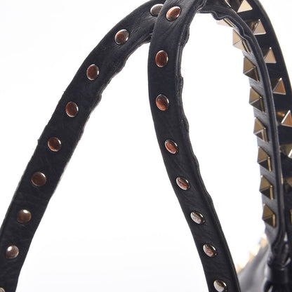 Valentino Garavani Vitello Medium Rockstud Tote Black 7 of 9