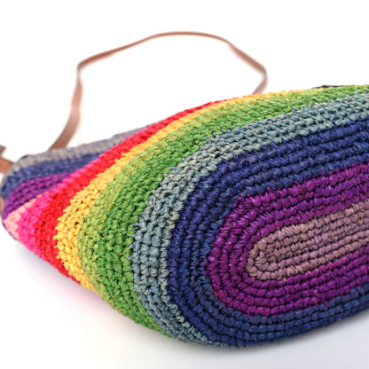 Loewe Raffia Paula's Ibiza Rainbow Crossbody Bag Tan 8 of 9