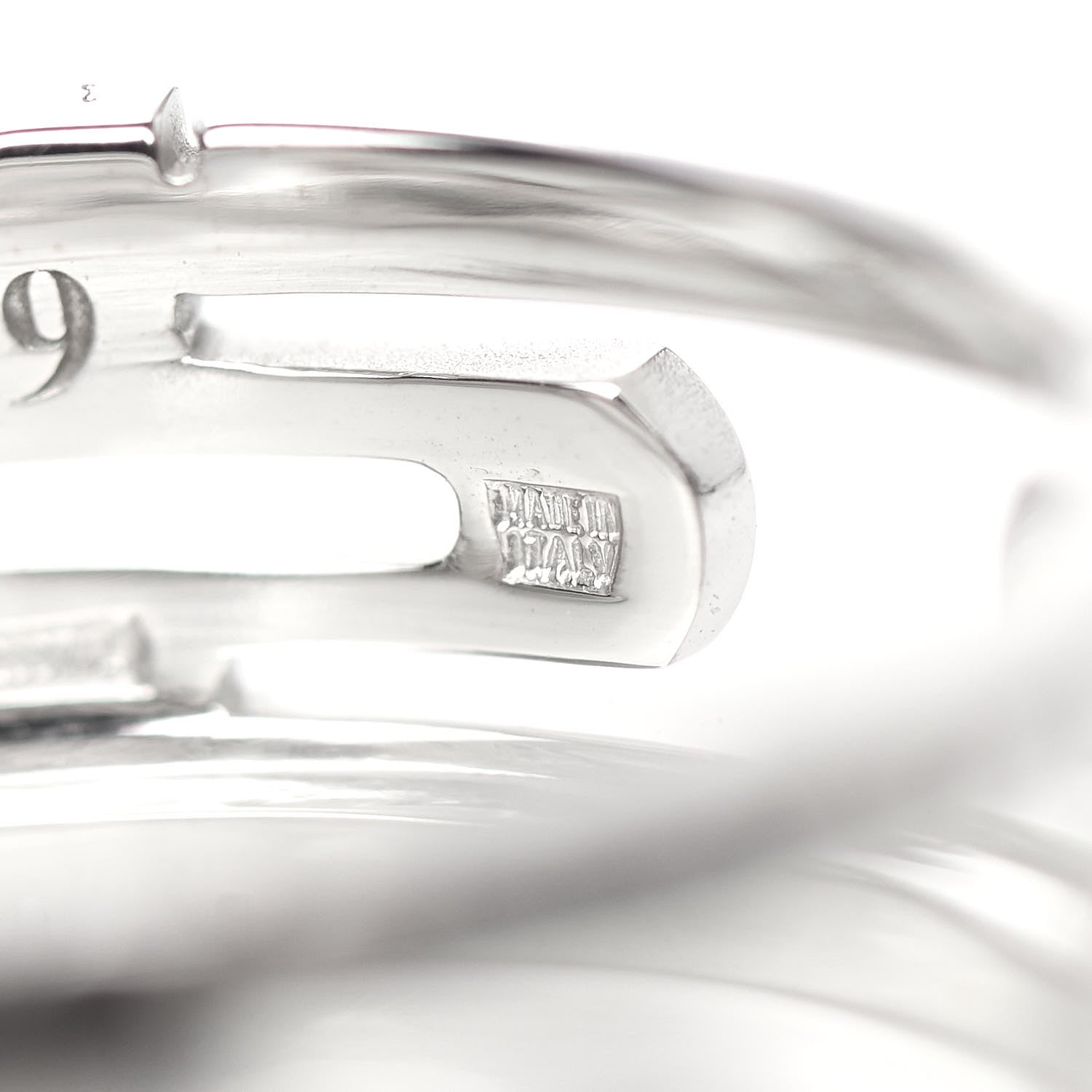Bulgari 18K White Gold Parentesi Band Ring 59 8.75 6 of 6