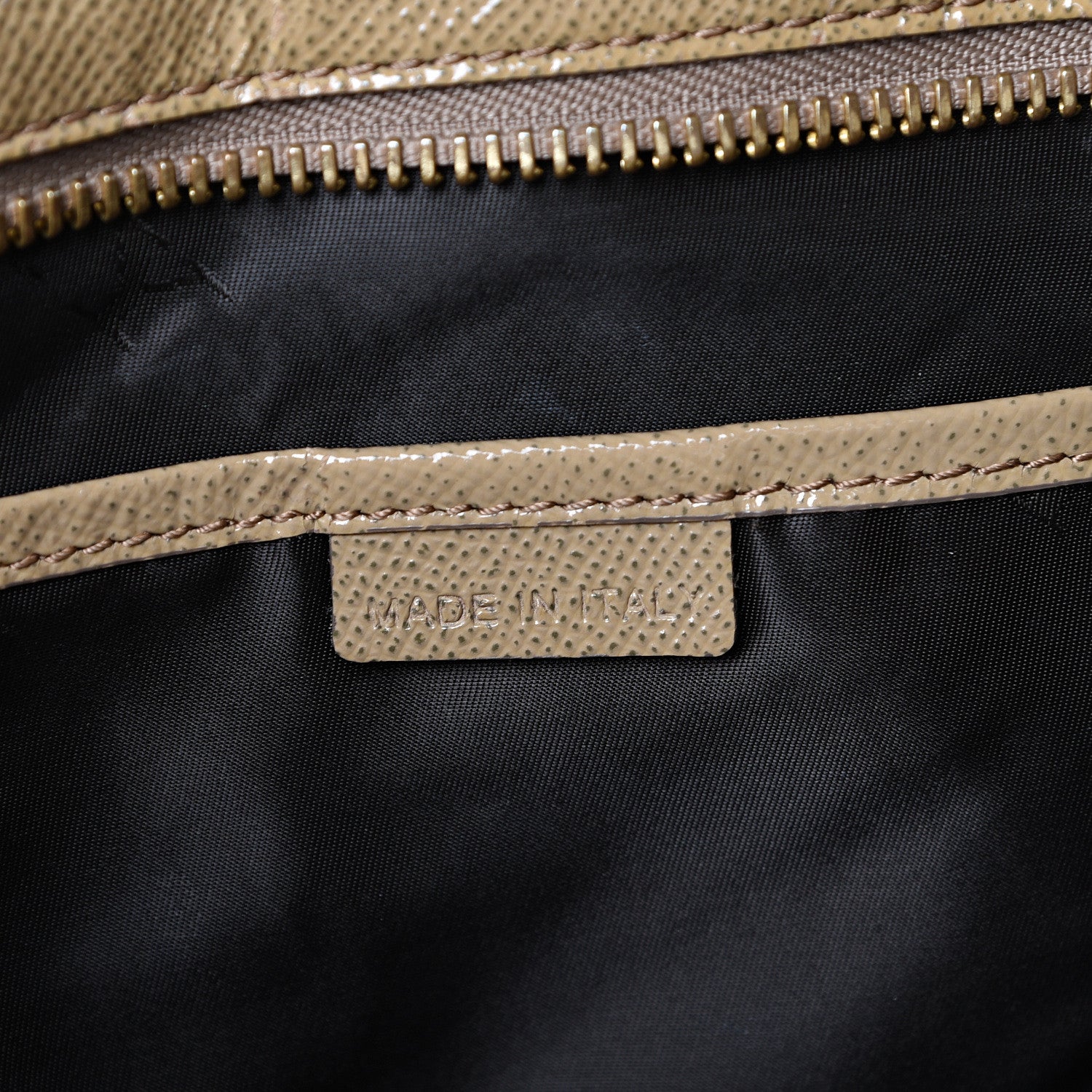 Burberry Patent London Grainy Calfskin Satchel Beige 6 of 23