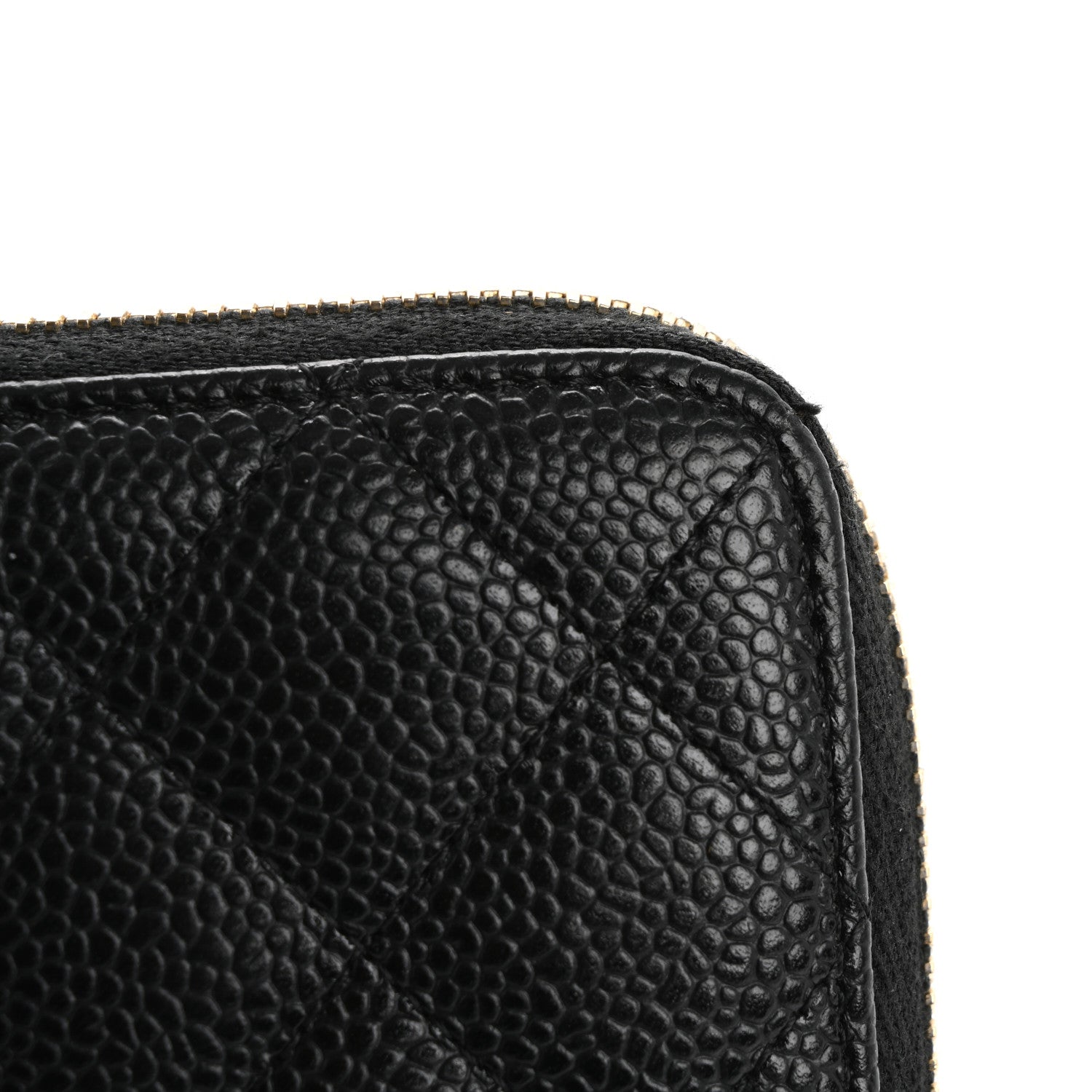 Chanel Caviar Quilted Large Gusset Zip Around Wallet Black 9 of 13