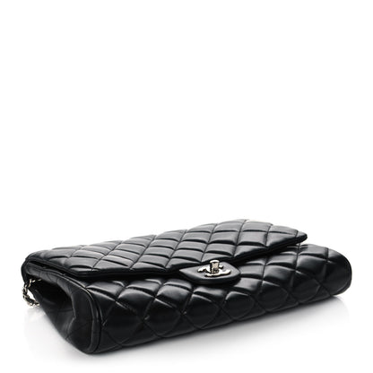 Chanel Lambskin Quilted Clutch With Chain Flap Black 4 of 14