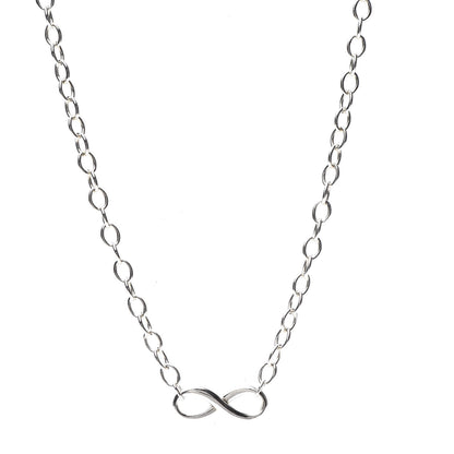 Tiffany Sterling Silver Narrow Infinity Link Necklace 1 of 5