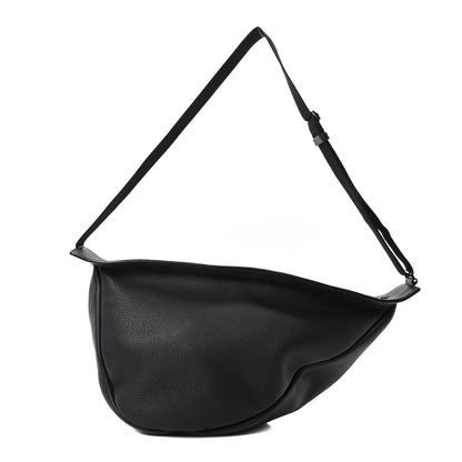 The Row Grained Calfskin Large Slouchy Banana Bag Black 1 of 10