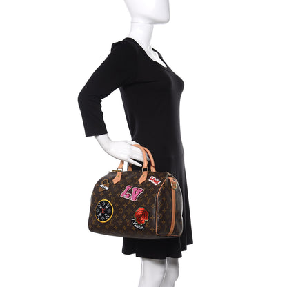 Louis Vuitton Monogram Patches Speedy Bandouliere 30 2 of 10