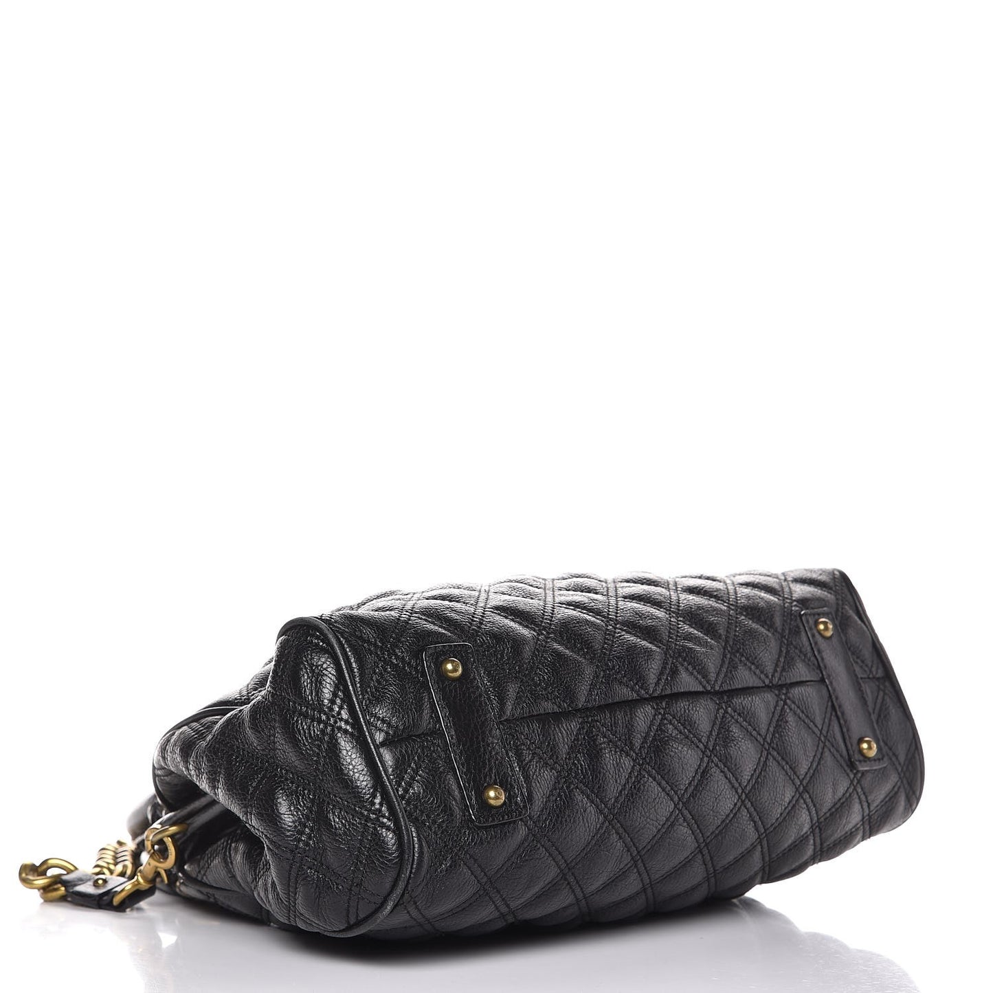 Calfskin Quilted Stam Black