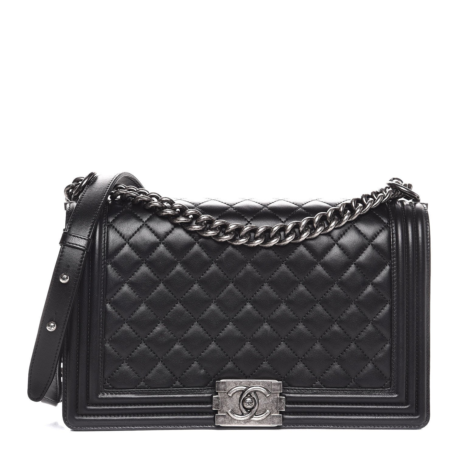 Chanel Lambskin Quilted New Medium Boy Flap Black 1 of 8